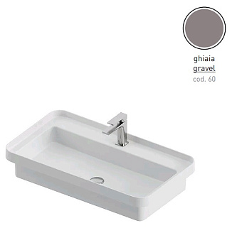 Раковина встраиваемая сверху ArtCeram Fuori Scala TFL035 60 00 80,5х45,5см