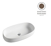 Раковина накладная ArtCeram Cognac COL005 49 00 68х35см