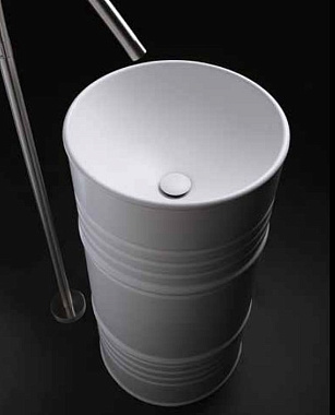 Раковина напольная Kerasan Artwork Barrel 474301 45х45см