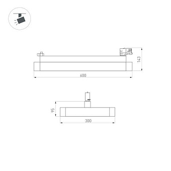 Трековый светильник Arlight LGD-Afina-4TR 035495 50Вт LED белый для трёхфазного трека