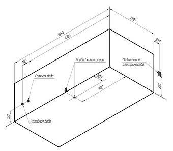 Ванна акриловая RADOMIR Хельга 1-01-0-0-1-044 185х100см пристенная