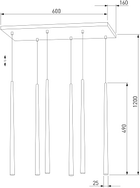 Светильник подвесной TK Lighting Piano 6428 60Вт G9