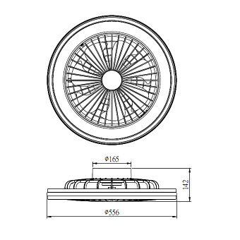 Люстра-вентилятор Mantra GAMER 7861 60Вт LED