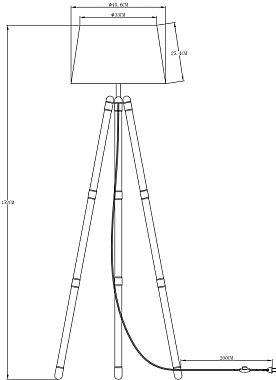 Торшер на треноге Arte Lamp WASAT A4023PN-1CC 40Вт E27