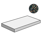 Плитка для ступеней ABK Blend PF60006983 Dots Angolare Top Sx Multiblack Ret 120х32см 0,384кв.м. матовая