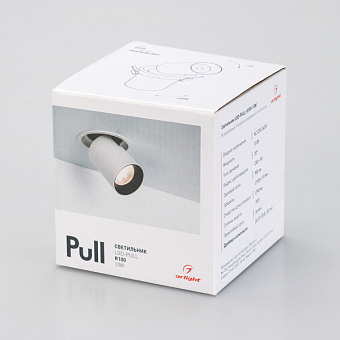 Спот встраиваемый Arlight PULL LGD-PULL-R100-10W Warm3000 (WH, 20 deg) 10Вт LED