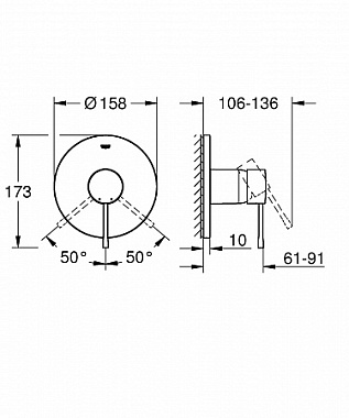 Смеситель для душа GROHE Essence 24057001 хром