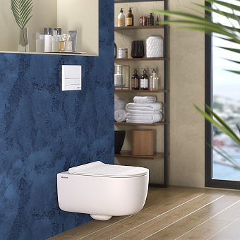 Унитаз подвесной BERGES EGO XL 082228 безободковый с микролифтом