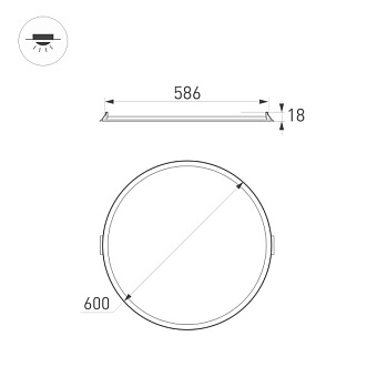 Светильник точечный встраиваемый Arlight DL-Edge 036082 50Вт LED