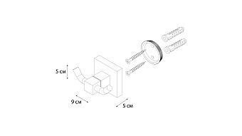 Крючок FIXSEN METRA FX-11105A хром