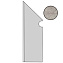 Плинтус Atlas Concord Италия Mark AM1X Chrome Battiscopa Sagomato SX 30х7,2см 0,259кв.м.