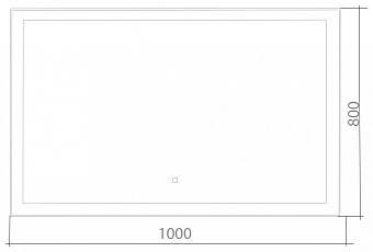 Зеркало Azario Сантана LED-00002260 80х100см с антизапотеванием/с подсветкой