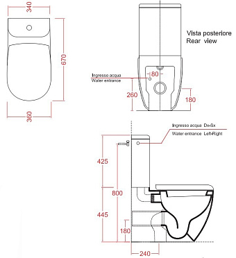 Сливной бачок ArtCeram FILE 2.0 FLC001 01 00 bi
