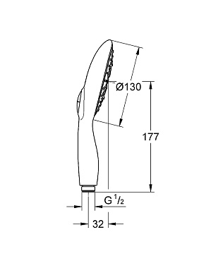 Ручной душ GROHE Power&Soul 27673000 хром