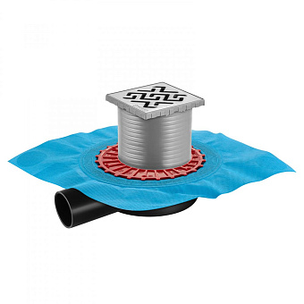 Душевой трап BERGES 090364 100х100 21х19см горизонтальный сток