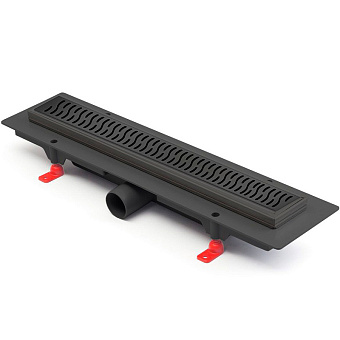 Душевой лоток Paini CH450HC 52,5х45см горизонтальный сток с решёткой и опорами