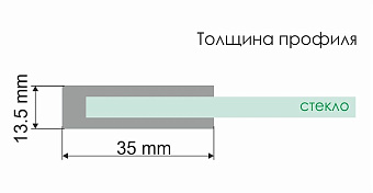 Душевая дверь WASSERKRAFT Aller 10H05RBLACK MATT 200х120см стекло прозрачное
