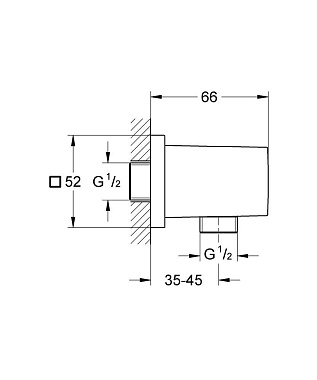 Шланговое подключение GROHE 27704000 хром