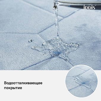Коврик для ванной IDDIS Basic B24P580i12 50х80см голубой
