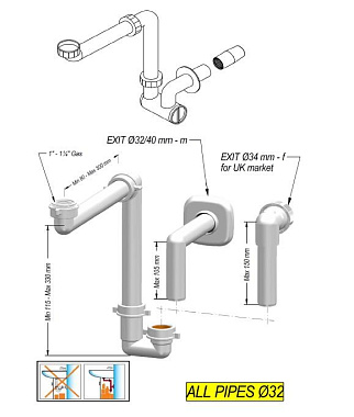 Сифон для раковины IDEAL STANDARD EE23033967