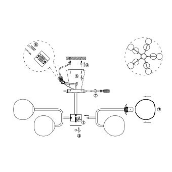 Светильник подвесной Maytoni Erich MOD221PL-10G 40Вт E14