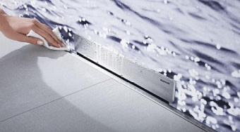 Щелевой душевой трап GEBERIT Kombifix 457.534.00.1 50х53см горизонтальный сток