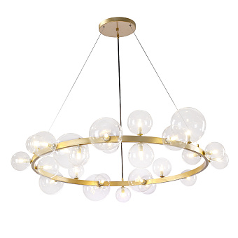Люстра подвесная CRYSTAL LUX AGATA AGATA SP24 V2 GOLD/TRANSPARENTE 120Вт 24 лампочек G9