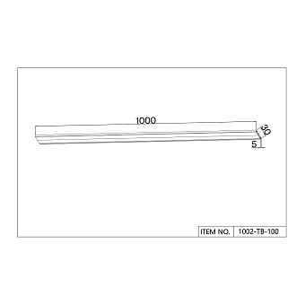 Магнитный трек Favourite 1002-TB-100 1000мм матовый чёрный