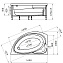 Ванна акриловая RADOMIR Vannesa Модерна 2-01-0-1-1-214 160х100см угловая