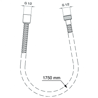 Душевой шланг IDEAL STANDARD BF175AA 175см chrome