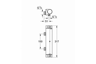 Смеситель для душа GROHE Grohtherm 2000 New 34170001 хром