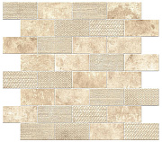 Керамическая мозаика Atlas Concord Италия Aix 9AKB Blanc Minibrick Tumbled 30,5х30,5см 0,558кв.м.