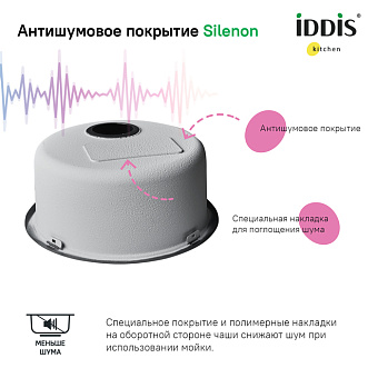 Мойка кухонная IDDIS Edifice EDI42P0i77 42,5х42,5см сталь