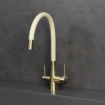 Смеситель для кухни LEMARK Comfort LM3075B-Beige бежевый/бронза