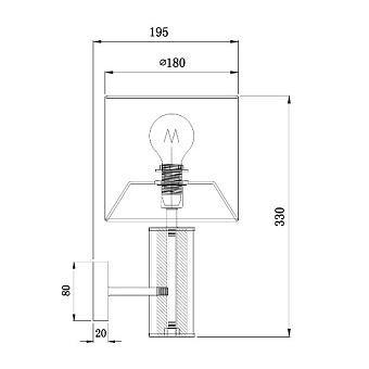 Светильник настенный Maytoni Maryland ARM526WL-01GR 40Вт E14