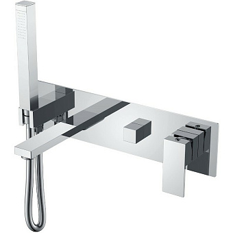 Смеситель для ванны Boheme Qubic 474-2-CR хром