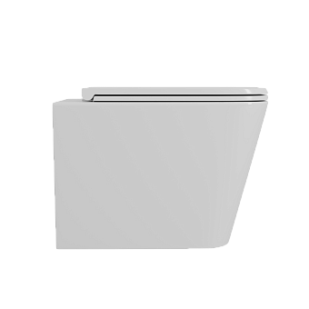 Унитаз подвесной D&K Quadro DT1516016 безободковый с микролифтом