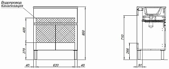 Тумба под раковину напольная AQUANET Алвита New 303902 46х70х83,4см