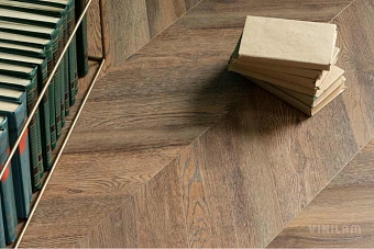 Виниловый ламинат Viniliam Шеврон Нормандия RI153610CL4 1293х305х8,5мм 43 класс 1,58кв.м