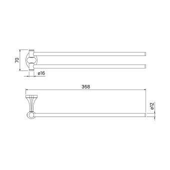 Полотенцедержатель IDDIS Male MALSS20i49 хром 7,5см