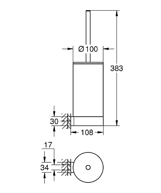 Ёршик GROHE Selection 41076GL0 золото