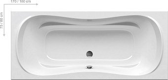 Ванна акриловая RAVAK CAMPANULA II CB21000000 180х80см встраиваемая