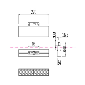 Магнитный трековый светильник Maytoni Points TR014-2-20W4K-B 20Вт LED чёрный