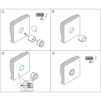 Светильник точечный встраиваемый Maytoni Limo O037-L3W3K 3,1Вт LED