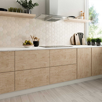 Настенная плитка WOW Zellige Hexa 122080 Nude 10,8х12,4см 0,382кв.м. глянцевая