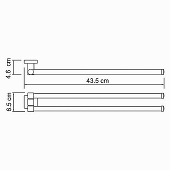 Полотенцедержатель WASSERKRAFT Lippe K-6500 K-6531 хром 43,5см