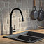 Смеситель для кухни IDDIS Kitchen 360 K36BLJ0i05 поворотный излив чёрный матовый
