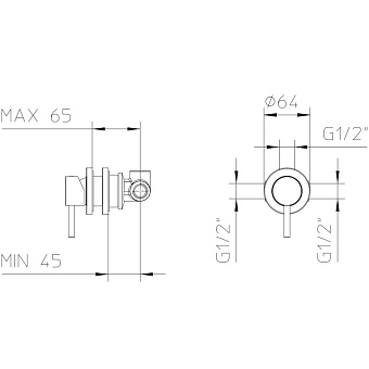 Смеситель для душа BOSSINI Oki Z10201410BOS001 хром