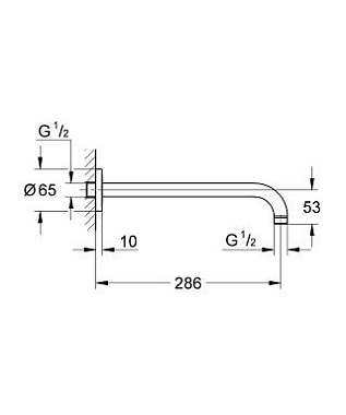 Держатель для верхнего душа GROHE 28576000 хром
