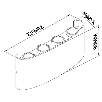 Светильник фасадный Mantra ARCS 7814 8Вт IP54 LED матовый белый